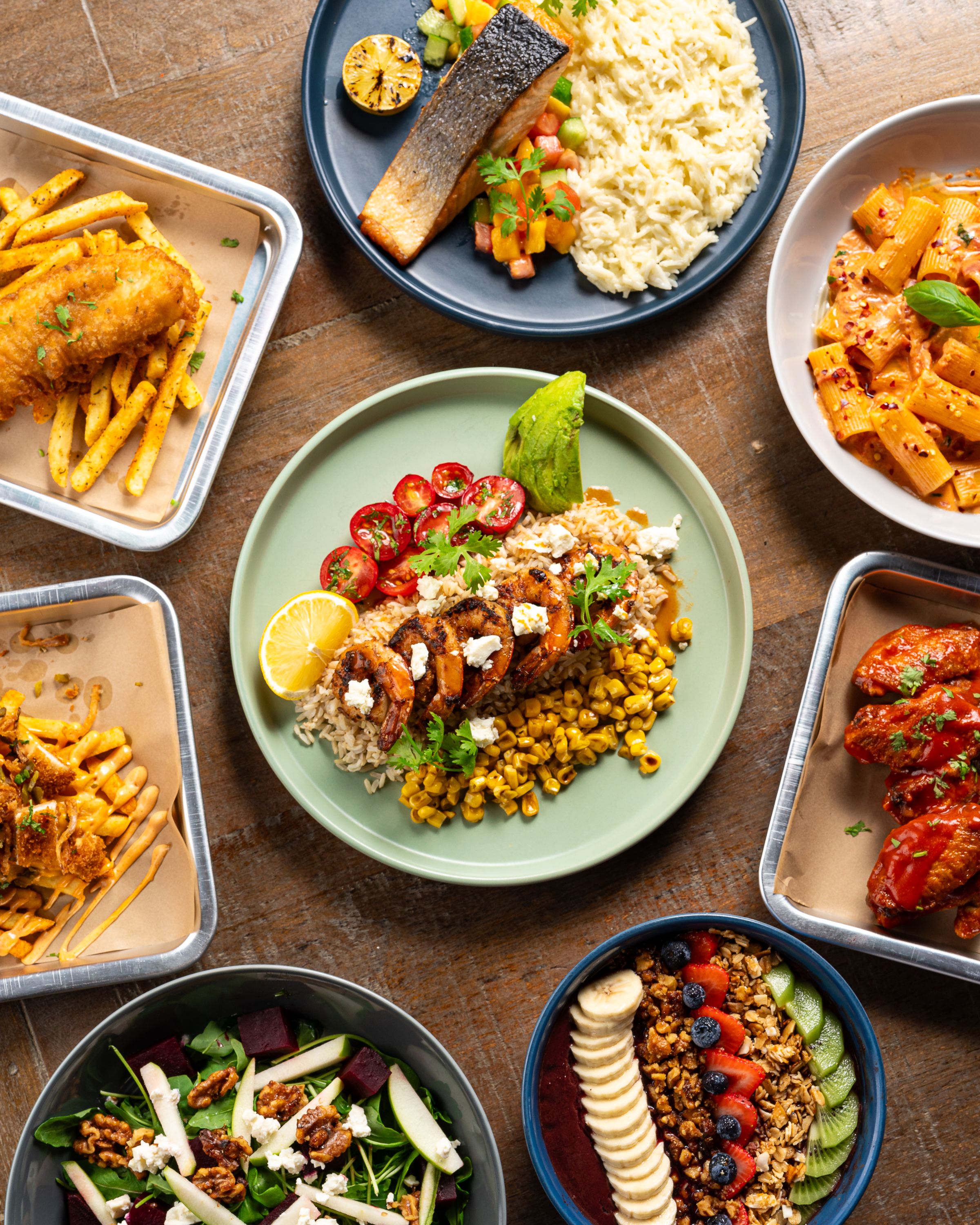 Slate Kitchen and Cafe food spread